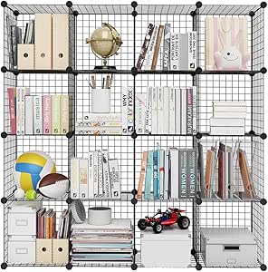 LANGRIA Estantería Modular Multiusos, Librería y Armario DIY de Rejilla