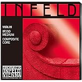 Thomastik Infeld Red 4/4 Violin String Set - Medium Gauge with Removable Ball End Gold-plated Steel E