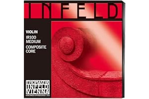 Thomastik Infeld Red 4/4 Violin String Set - Medium Gauge with Removable Ball End Gold-plated Steel E