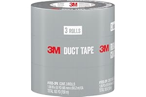 3M Duct Tape, 3 Rolls, 1.88 Inches x 55 Yards, Hand Tear, Bundle, Patch, Protect & Repair, Great Strength For Durability, Adheres To Multiple Surfaces (1055-3PK)