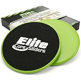 Elite Sportz Core Sliders for Working Out - Pack of 2 Compact, Dual Sided Gliding Discs for Full Body Workout on Carpet or Hardwood Floor - Fitness &amp; Home Exercise Equipment - Small Gift for Athletes