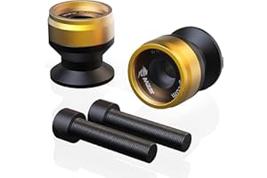 MZS 10MM Swingarm Spools - Universal M10 x 1.25 and M10 X1.5 Motorcycle Sliders Stand CNC Gold Compatible with EX250 EX300 EX650 Z1000SX Z750 Z1000 ZX6R ZX7R ZX10R ZX12R ZX14R ZZR600 EN650 ER-6N FZR