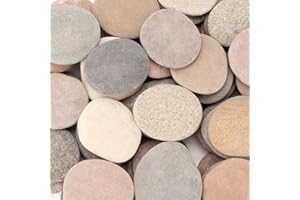 BLQH [About 31 PCS - 36 PCS](18.2 Pounds) Painting Rocks,3.2"-4.7" River Rocks,Flat Stones,Craft Rocks,DIY Rocks