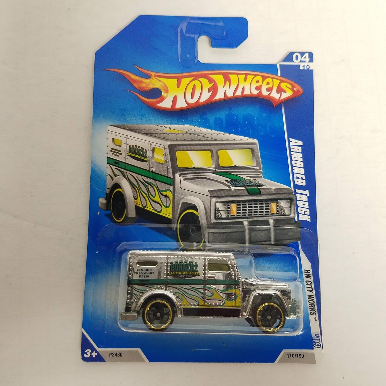 Hot Wheels 2009 HW City Works Chrome Armored Truck - 1:64 Scale Diecast Car