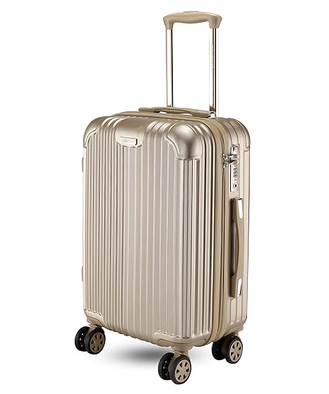 gold hard case luggage