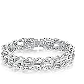 Metro Jewelry Thick Specialty Cross Bracelet for Men in Stainless Steel with Black or Yellow Gold Ion Plating - 8.5 Inches Long with Fold Over Clasp