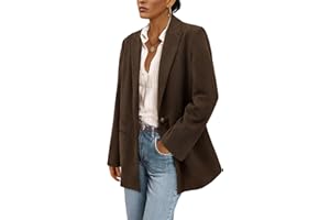 PRETTYGARDEN Women's Winter Corduroy Blazers Jackets Dressy Casual Ribbed Long Sleeve Lapel Fashion Work Business Outerwear
