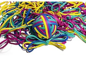 YEEWENMO Rubber Bands, Size 33 (3 1/2" x 1/8''), Colorful Non Latex Rubber Band Bulk, Stretchable Rubber Bands Office Supplies, Durable Elastic Bands for Files Folders Bank Paper Bills Money Mail, 50g Bag
