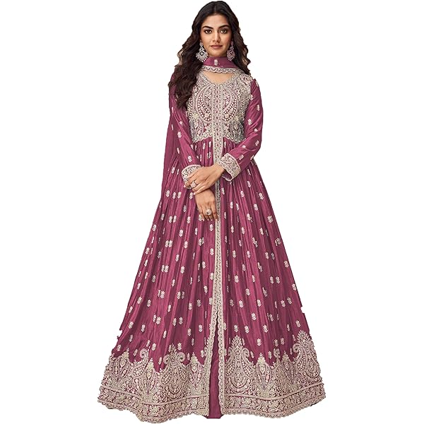 new fashion indian dress Green Hand Embroidered Gown: Premium Indian Dress by Raas XL / Green main image 0