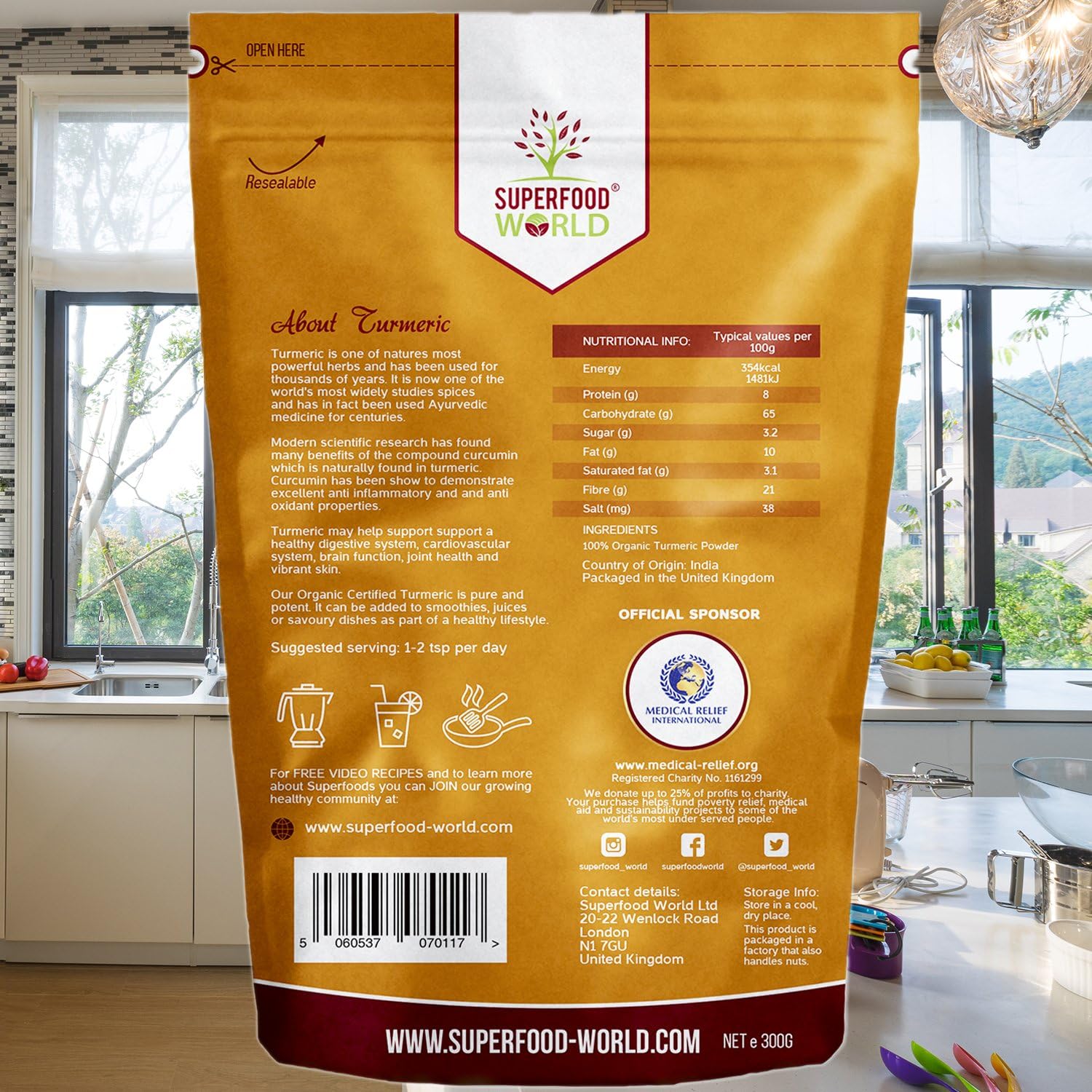 Organic Turmeric Powder, 300 g (Pack of 1) - Image 4