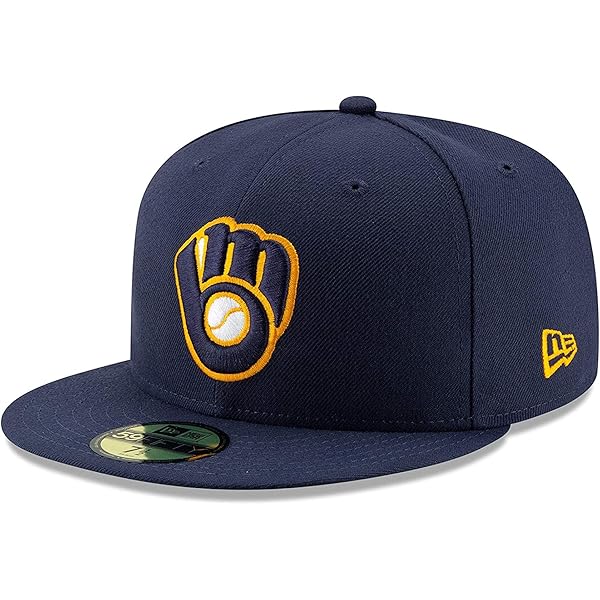 キャップ New Era MLB Authentic Milwaukee Brewers  Light Navy Milwaukee Brewers Mascot Light Navy 59FIFTY Fitted Hat – New