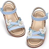 Otter MOMO Girls Open Toe Princess Flat Sandals with Comfort Sole Summer Sandals