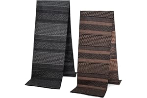 EINSKEY Men's Winter Scarf, 2-Pack Warm Cashmere Feel Striped Color Check Tartan Plaid Tassel Soft Long Fashion Neck Scarves