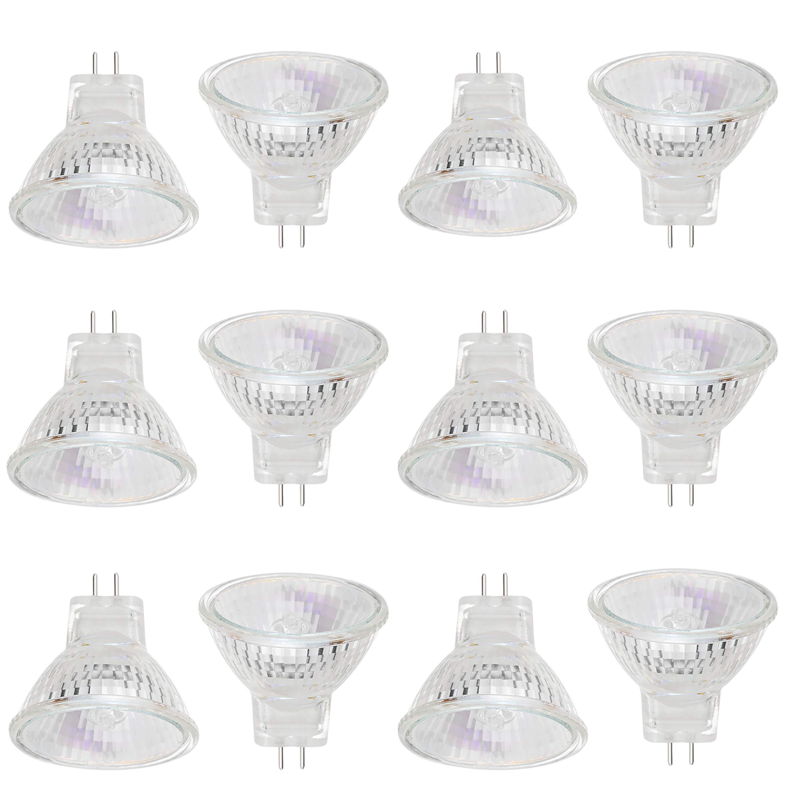 EKSAVE MR11 Halogen Bulbs 12V 35W GU4 Bi-Pin Base Spotlight Dimmable Warm White 2800K,12Pcs