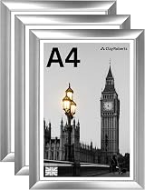 Clay Roberts A4 Silver Photo Frame – Modern Wall Frame for Certificates & Photos