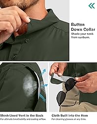 Men's Fishing Shirts with Zipper Pockets UPF