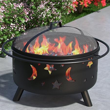 Amazon Com Solar 23 Portable Outdoor Fireplace Fire Pit Ring