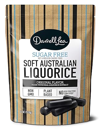 Amazon Com Soft Australian Sugar Free Black Licorice Darrell Lea 4oz Bag Non Gmo No Hfcs Kosher America S 1 Soft Eating Licorice Brand Grocery Gourmet Food