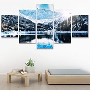 SIGNWIN 5 Panel Canvas Wall Art Modern Art...