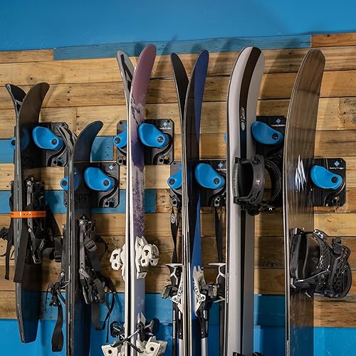 Gravity Grabber Ultimate Ski Snowboard Wall Rack Secure, Non