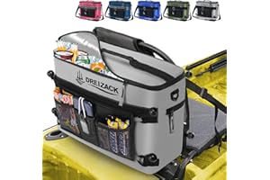 Dreizack Kayak Cooler Behind Seat, Waterproof Cooler for Kayaking,Paddle Board Cooler Compatible with Lawn-Chair Seat Kayak Accessories Cooler Bag Kayak Cooler Tow Behind for Camping Fishing