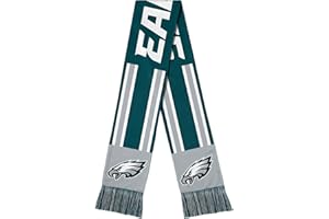 FOCO NFL Unisex-Adult Officially Licensed Team Color Stripe Wordmark Primary Logo Football Neck Warmer Scarf