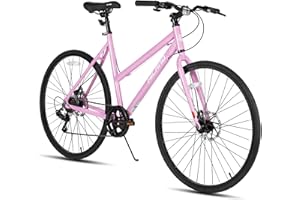 HH HILAND HILAND 700C Road Hybrid Bike, 7 speeds Bikes Urban City Commuter Bicycle with Disc Brake for Men Women Adult Comfortable Bicycle