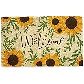 DII Natural Coir Doormat Outdoor Welcome Mat, 17x29, Sunflower