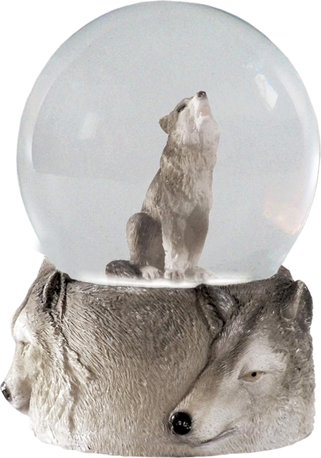 Wolf Snow Globe from Deluxebase, with resin figurine and moulded base