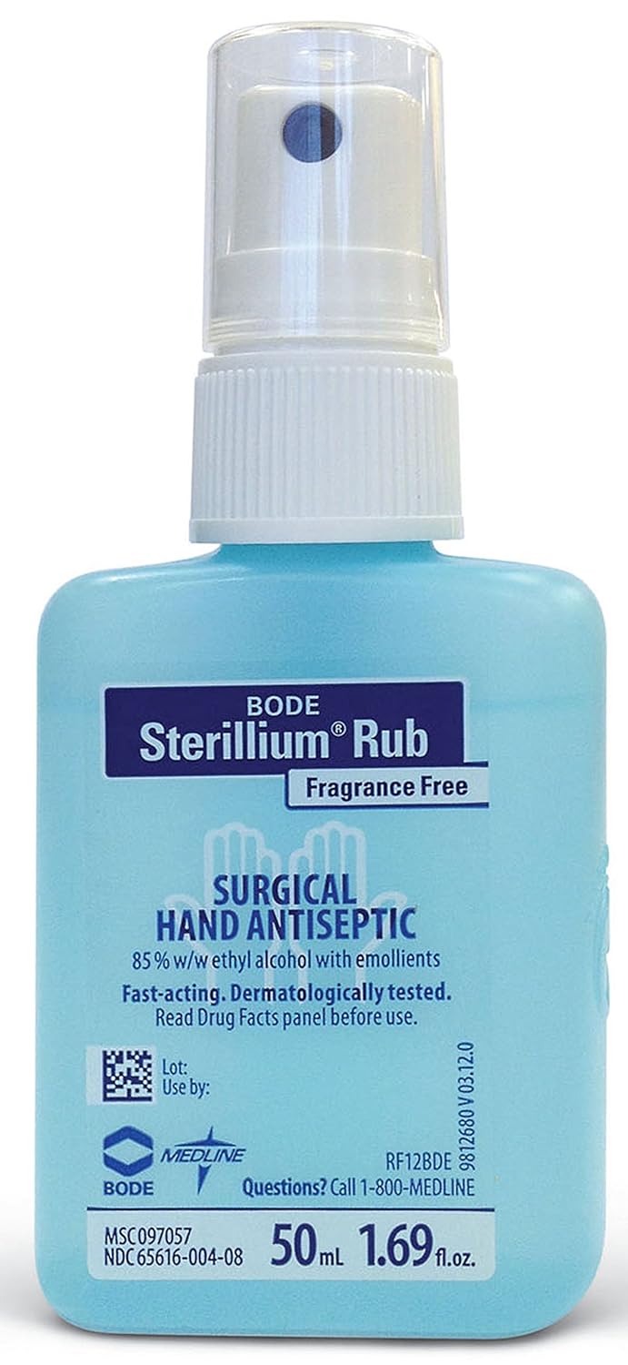Medline MSC097057 Fragrance Free Sterillium Rub Surgical Hand Scrub