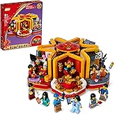 LEGO Lunar New Year Traditions 80108 Building Kit; Gift Toy for Kids Aged 8 and Up; Building Set Featuring 6 Festive Scenes and 12 Minifigures, Including The God of Wealth (1,066 Pieces)