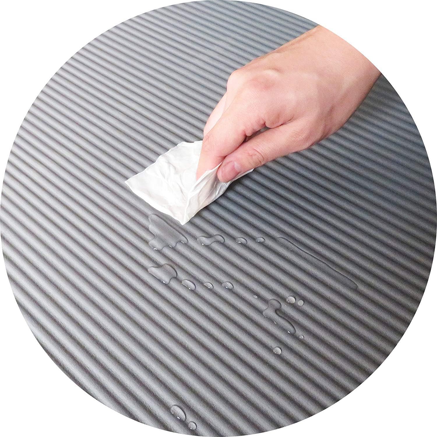 Fitvids All Purpose 1/2-Inch Extra Thick High Density Anti-Tear Exercise Yoga Mat with Carrying Strap, Gray - Image 4