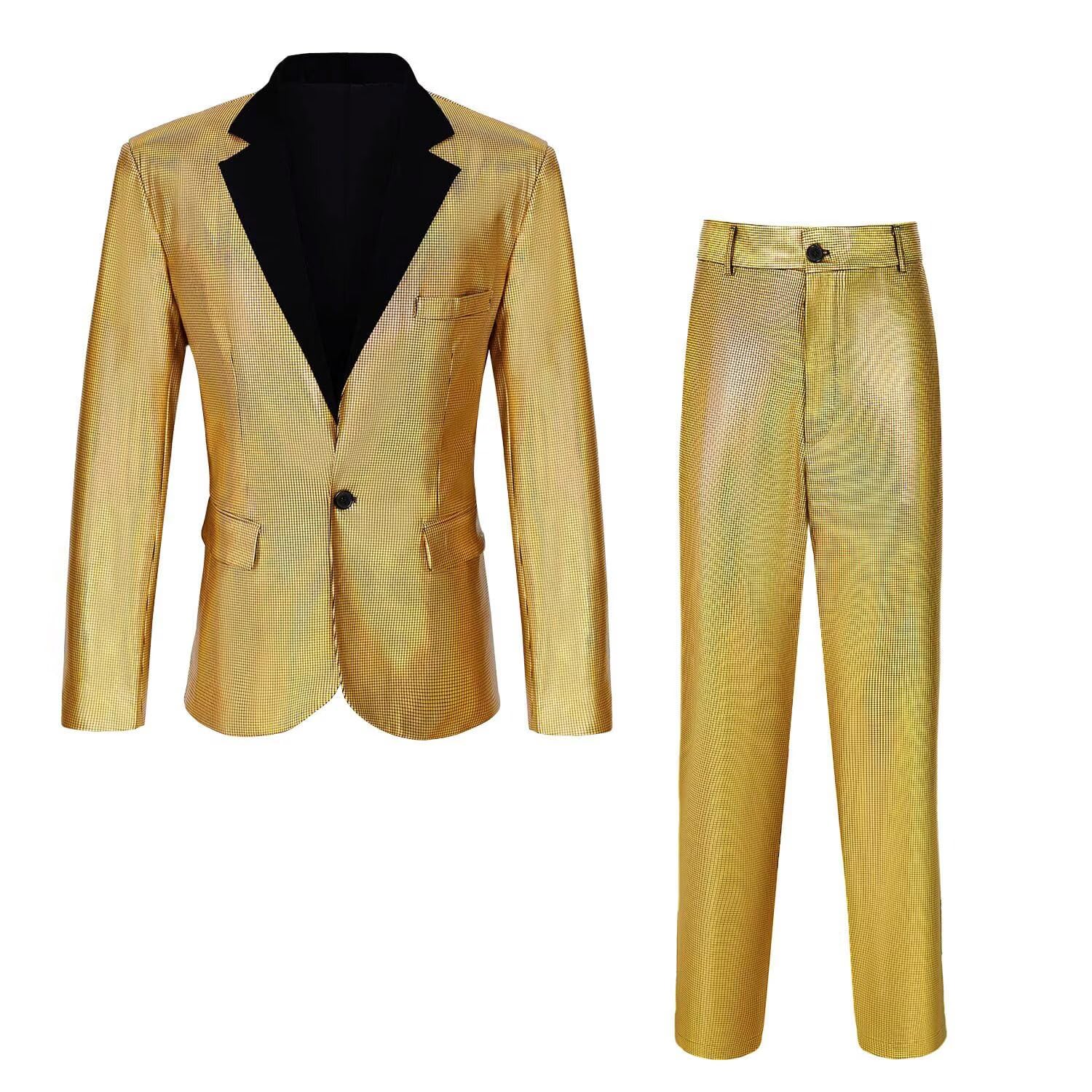 Photo 1 of PANTS ONLY !!!!!!!!!!!!!!!!!!!!!!!!!!!!!!!!!!!!!!!!!!!!!! ---------------Westmall Men's 70s Disco Outfits Rainbow Suit Sequin Slim Prom Party Costume Halloween 0.25Y-XL