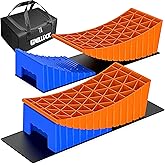 WELLUCK Camper Leveler, RV Leveling Blocks Camper Wheel Chocks Up to 35,000 lbs, 2 Packs Heavy Duty Curved RV Camper Leveler