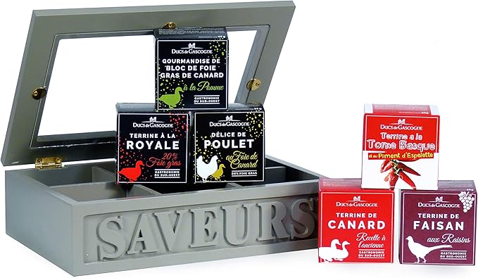 Ducs De Gascogne Coffret Gourmand Saveurs Comprend 6 Produits Dont Specialites Au Foie Gras Special Cadeau Amazon Fr Epicerie