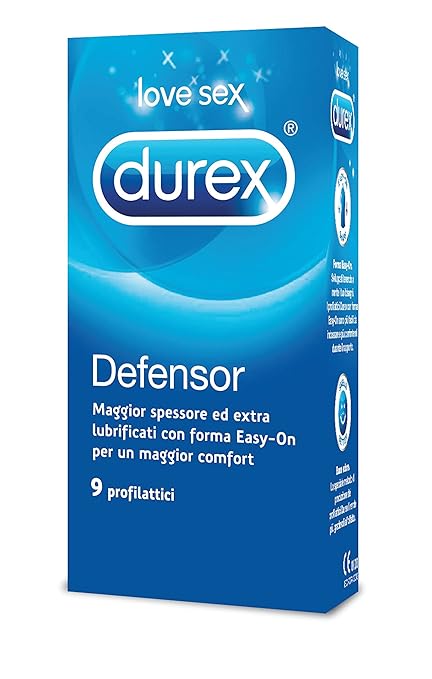 title=Durex Defensor Preservativi, 9 Pezzi