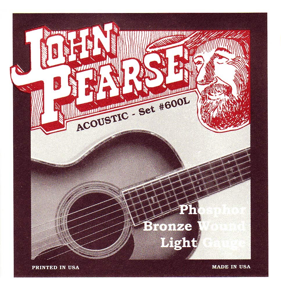 John Pearse Strings® 600L For Acoustic Guitar - Phosphor Bronze Wound - Light Gauge 12-53