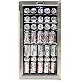 Whynter BR-130SB Beverage Refrigerator with Internal Fan, Black/Stainless Steel
