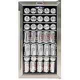 Whynter BR-130SB Beverage Refrigerator with Internal Fan, Black/Stainless Steel