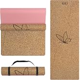 ILILI Cork Yoga Mat Eco-Friendly 1/4 Inch Thick | 72"&times;26" Natural Cork TPE Exercise Mat, 2 lbs Lightweight Non Slip Mat for Hot Yoga and Gym Workout, Carry Strap