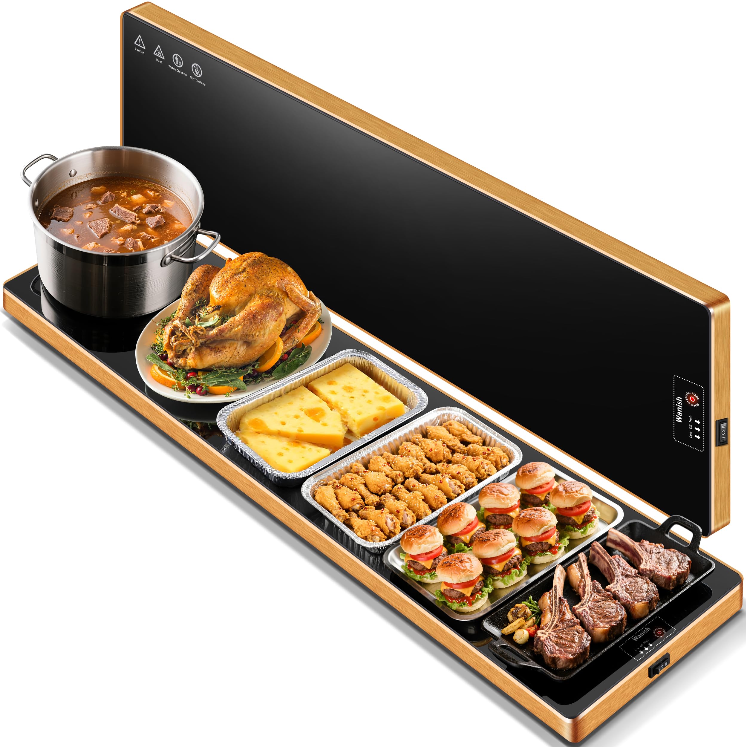 Electric Warming Tray (Extra Long 59”x12”),Commercial Food Warmers for Parties Buffet & Gathering, Warming Mat for Food with Thermostat, Tempered Glass Food Warming Mat with Adjustable Temperature Image Electric Warming Tray (Extra Long 59”x12”),Commercial Food Warmers for Parties Buffet & Gathering, Warming Mat for Food with Thermostat, Tempered Glass Food Warming Mat with Adjustable Temperature Image