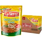 La Sierra Refried Pinto Beans, Ready-to-Eat Vegetarian Refried Beans, 15.2 oz Pouch (Pack of 8)