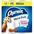 Charmin Toilet Paper Ultra Soft, 12 Mega Rolls = 48 Regular Rolls, 2-ply Bath Tissue