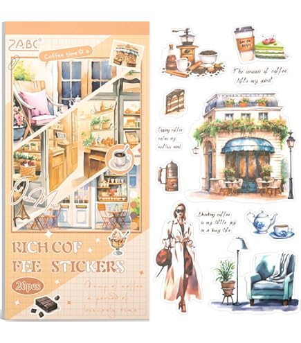 Lot De 50 Feuilles D'autocollants De Papeterie De Paysages