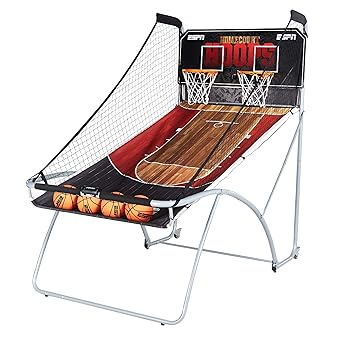 Espn Ez Fold Indoor Basketball Game For 2 Players With Led Scoring And Arcade Sounds 6 Piece Set