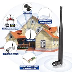 Bingfu Dual Band WiFi 2.4GHz 5GHz 5.8GHz 6dBi MIMO