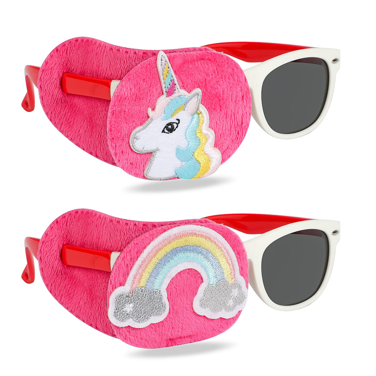 HIFOT 2pcs Eye Patches for Kids Girls, Soft Eye Patch for Glasses Eyepatch for Adults Children Lazy Eye Amblyopia Strabismus to Cover Either Eye