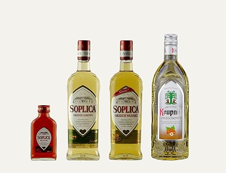 1x Soplica Haselnuss + 1x Soplica Walnuss + 1x Krupnik Haselnuss + 1x kostenfrei Soplica Himbeere in der Probiergröße (30%, 0