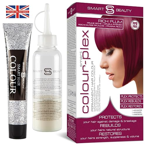 Smart Beauty Plum Hair Dye Permanent with Plex Anti-breakage Technology ...