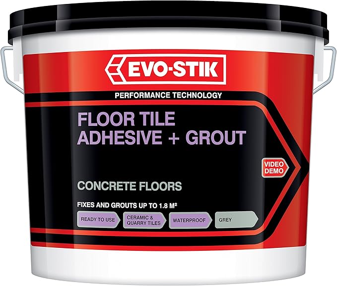 EvoStik Tile a Floor Adhesive Grout 5L Amazon.co.uk DIY & Tools